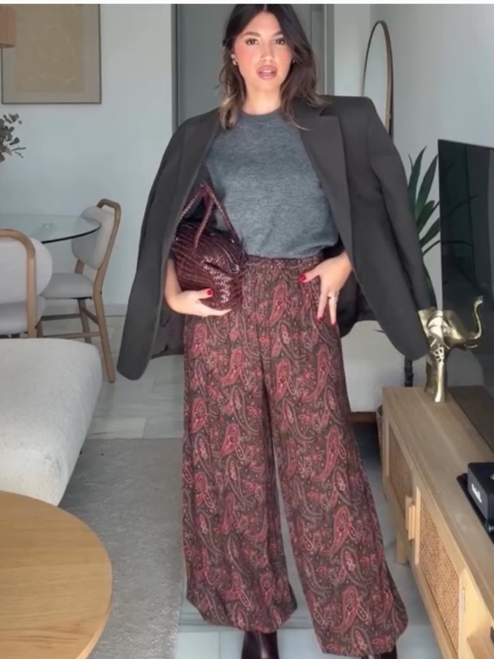 Zara NWT paisley bloomer pants 9046/106